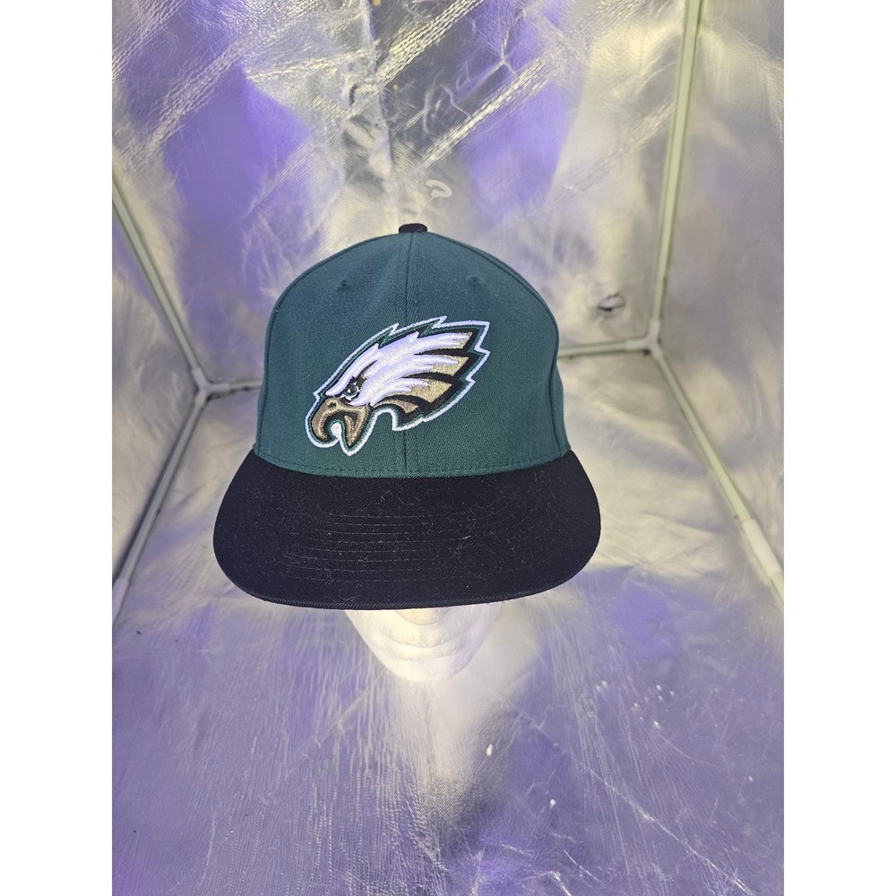 Reebok Philadelphia Eagles NFL Hat  Flex fit Green Black Cap size 7 1/4-7 5/8
